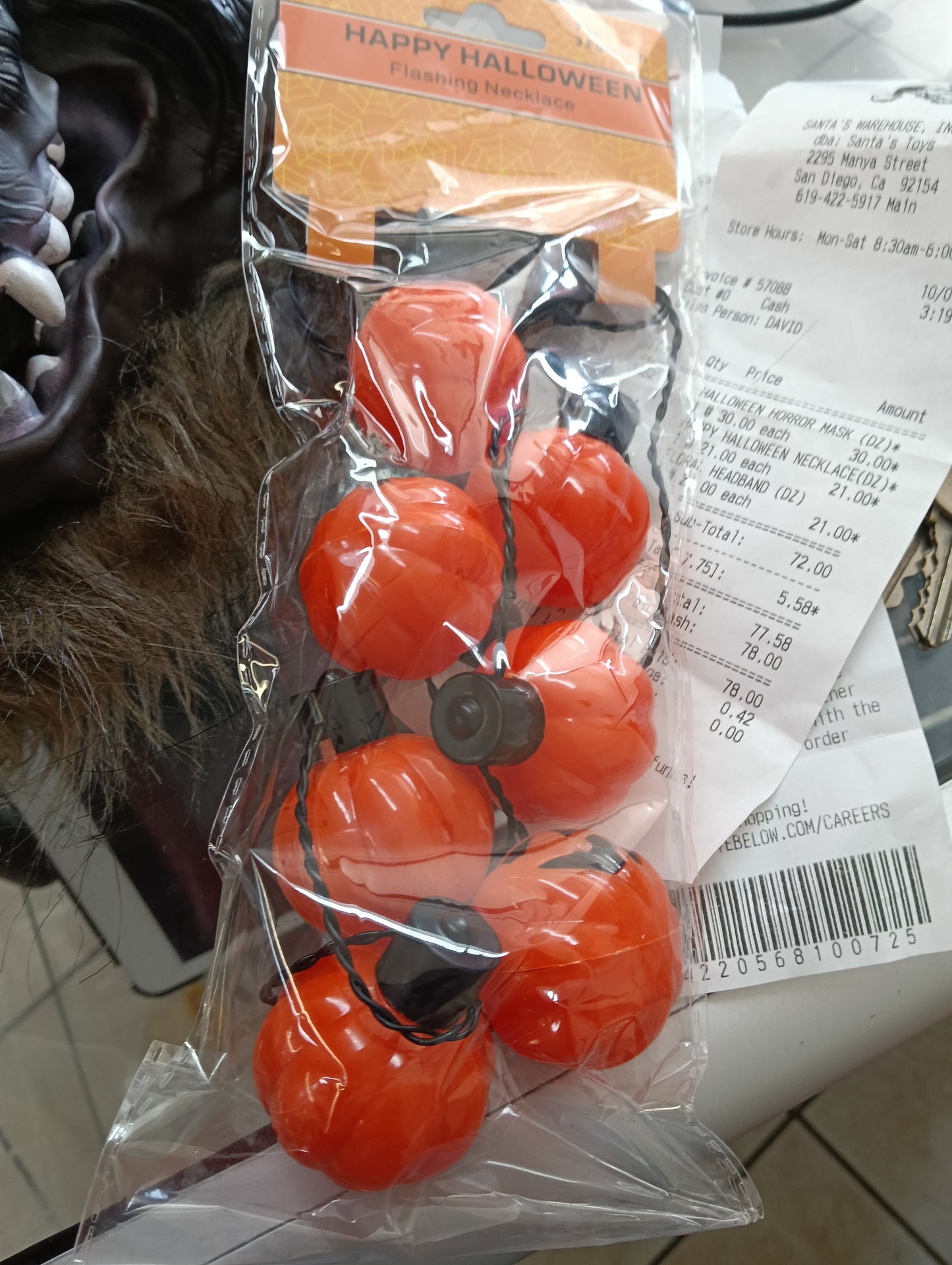 Collar de calabazas Halloween