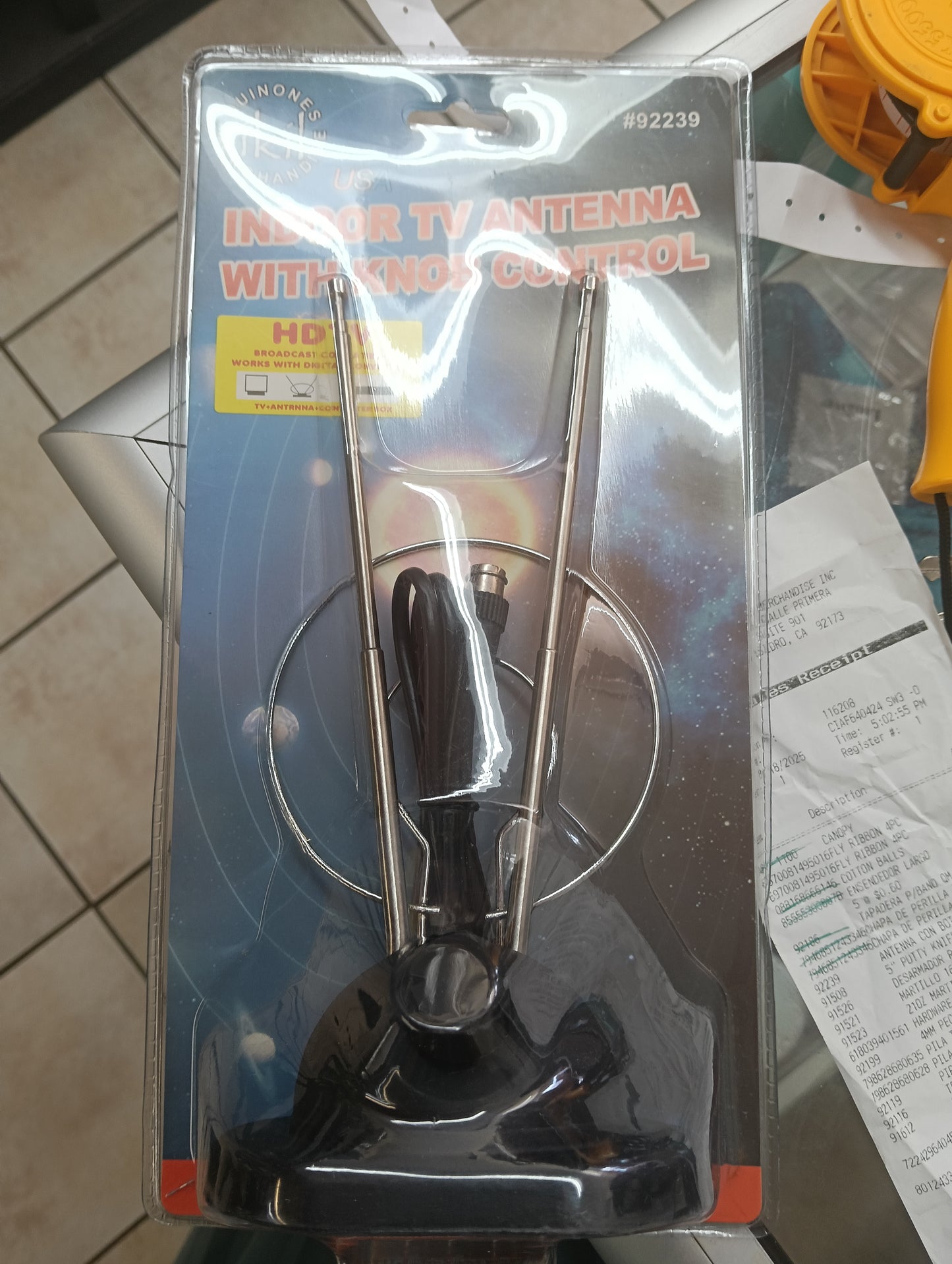 Antena TV con botón