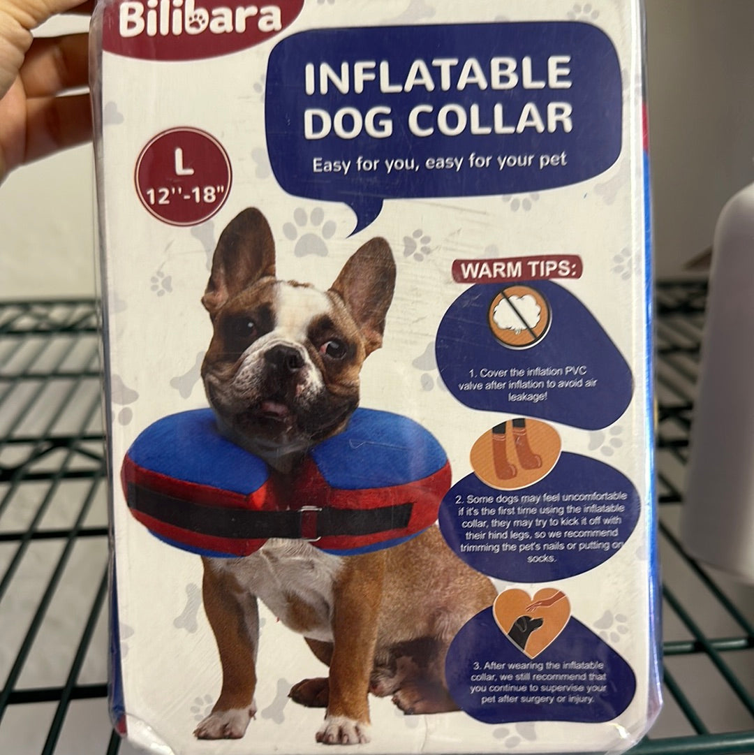 Inflatable dog collar