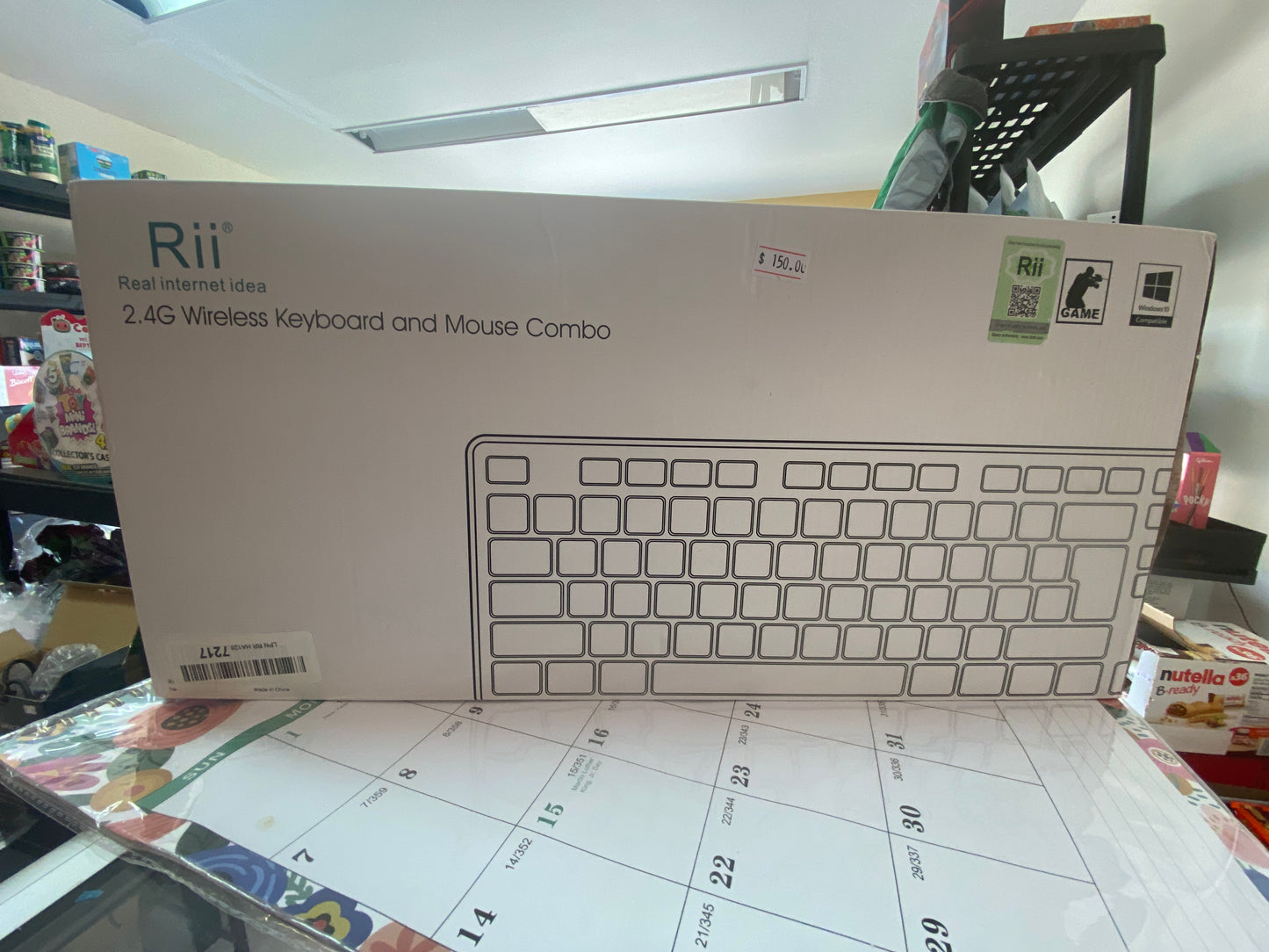 Teclado inalámbrico y mouse combo marca Rii