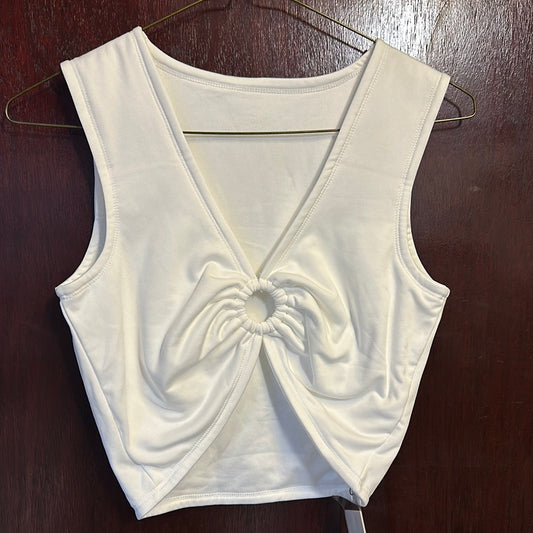 Blusa blanca cuello V