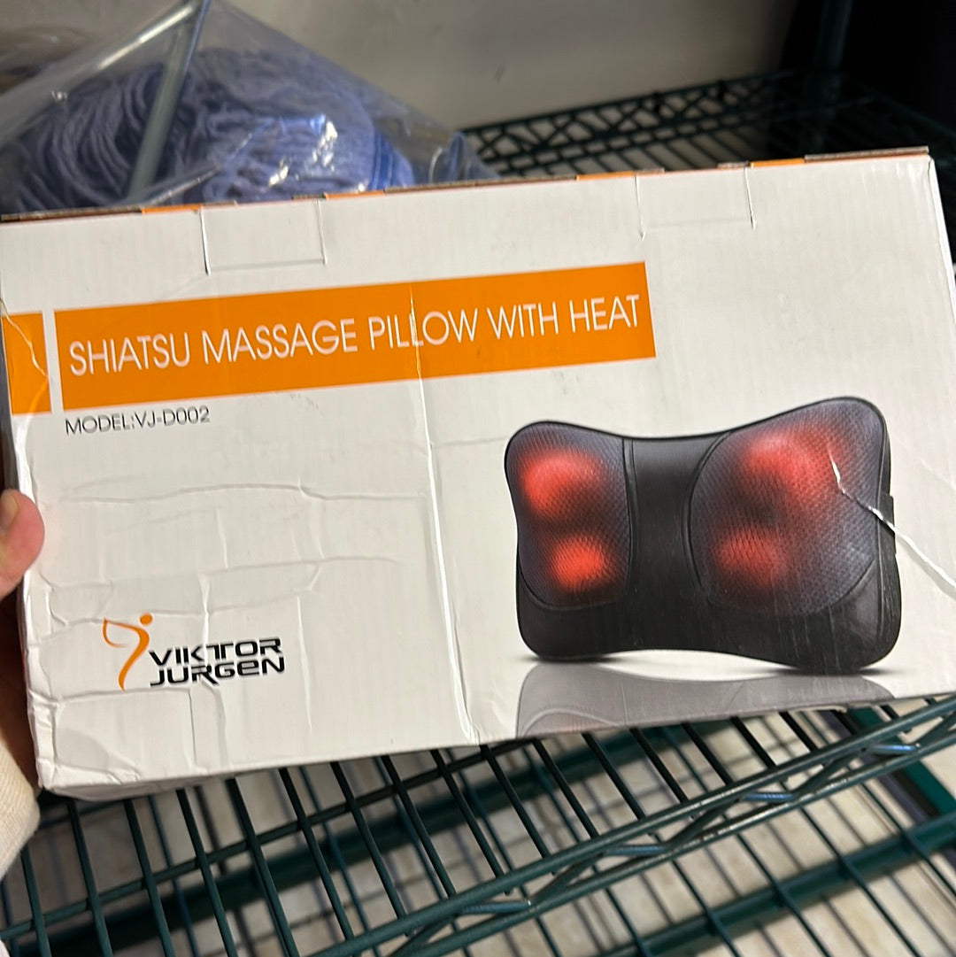 Shiatsu massage pillow with heat