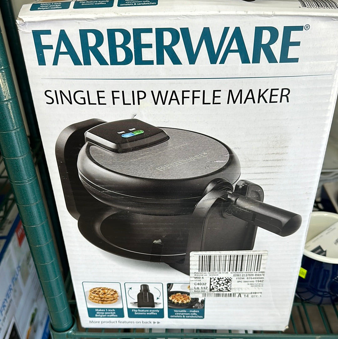 Farberware single flip waffle maker