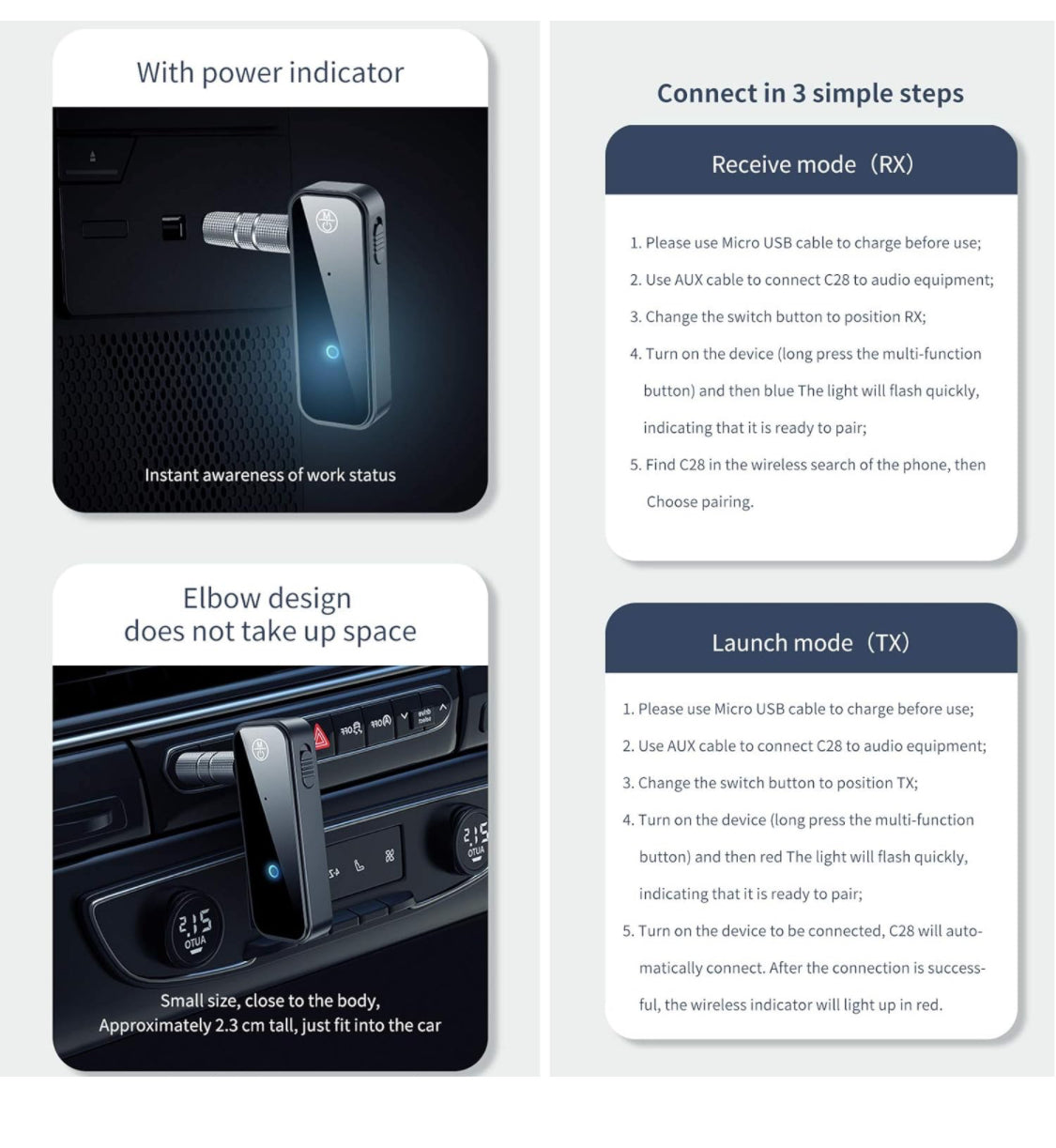 Transmisor y receptor C28 Wireless FMIIFMS