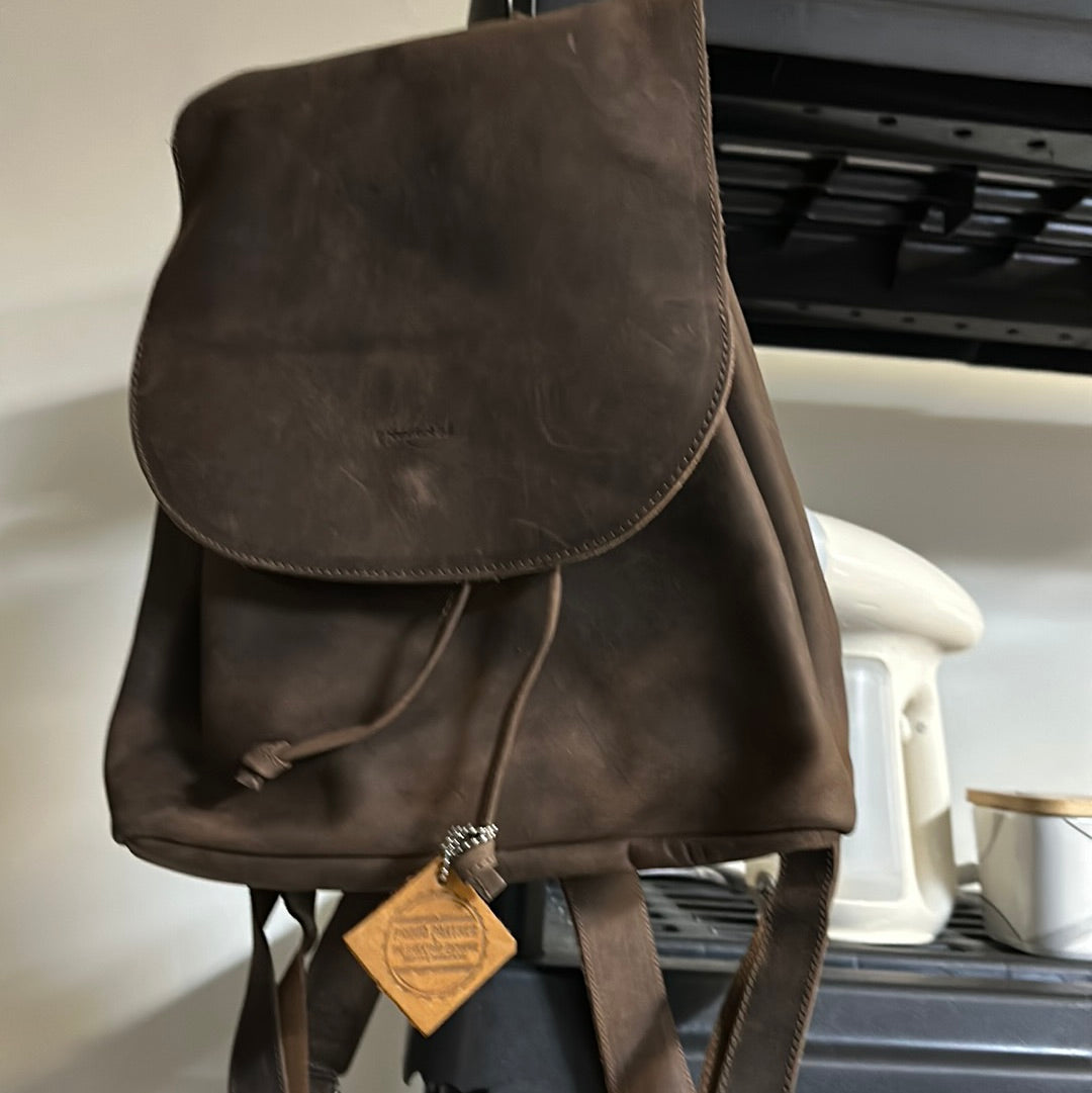 Mochila de piel café