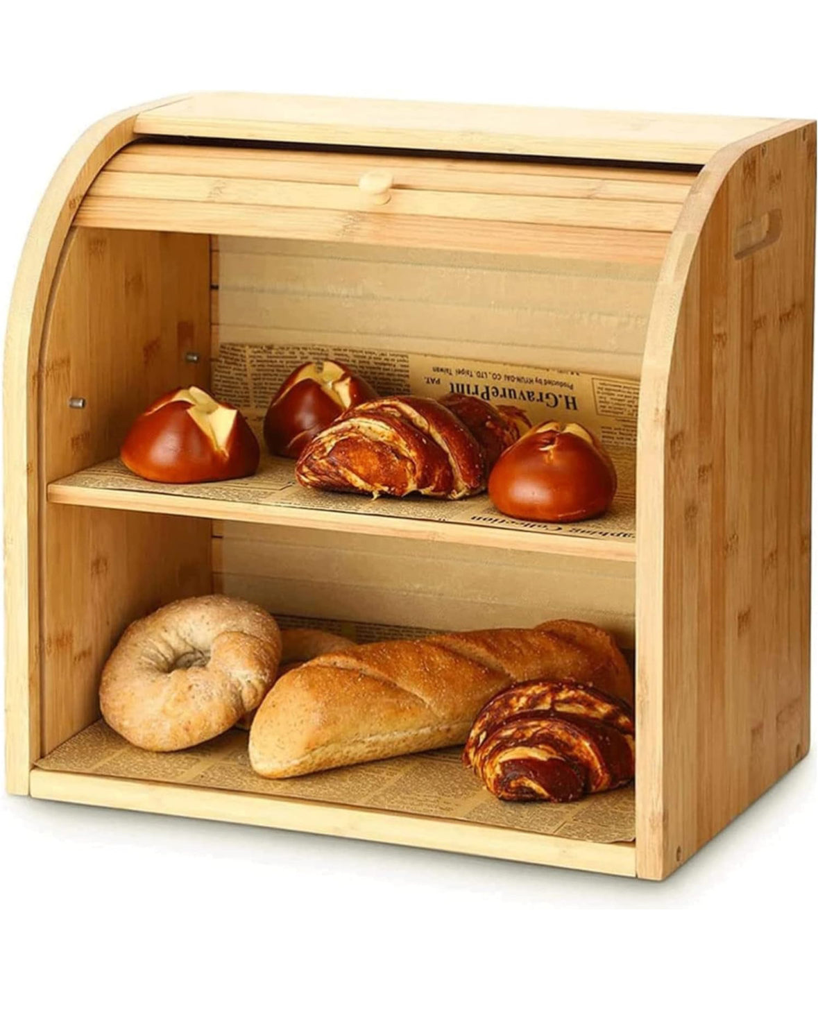 Uielpt bamboo bread box