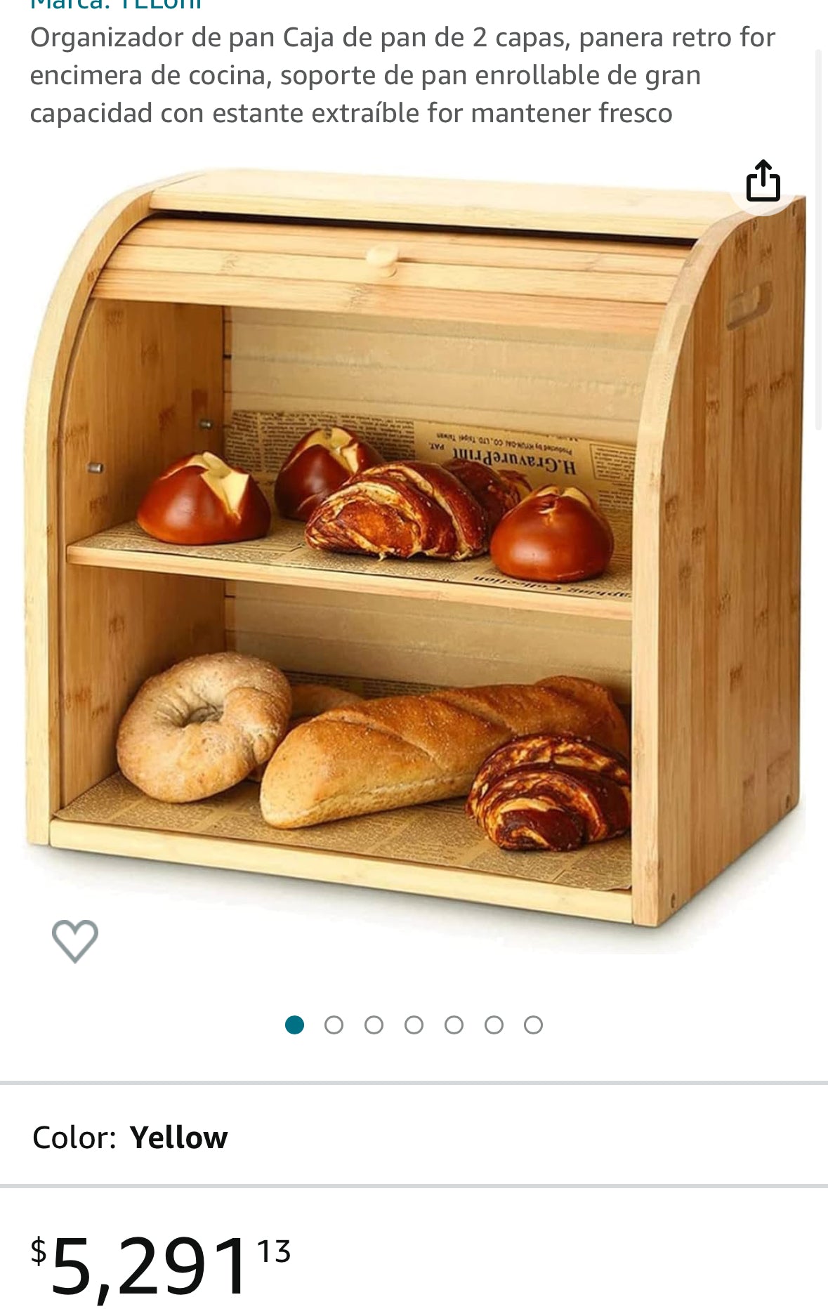 Uielpt bamboo bread box