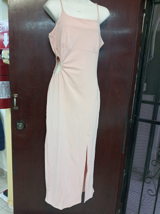 Vestido rosa y beige palo L y XL