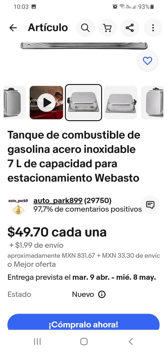 Tanque de combustible