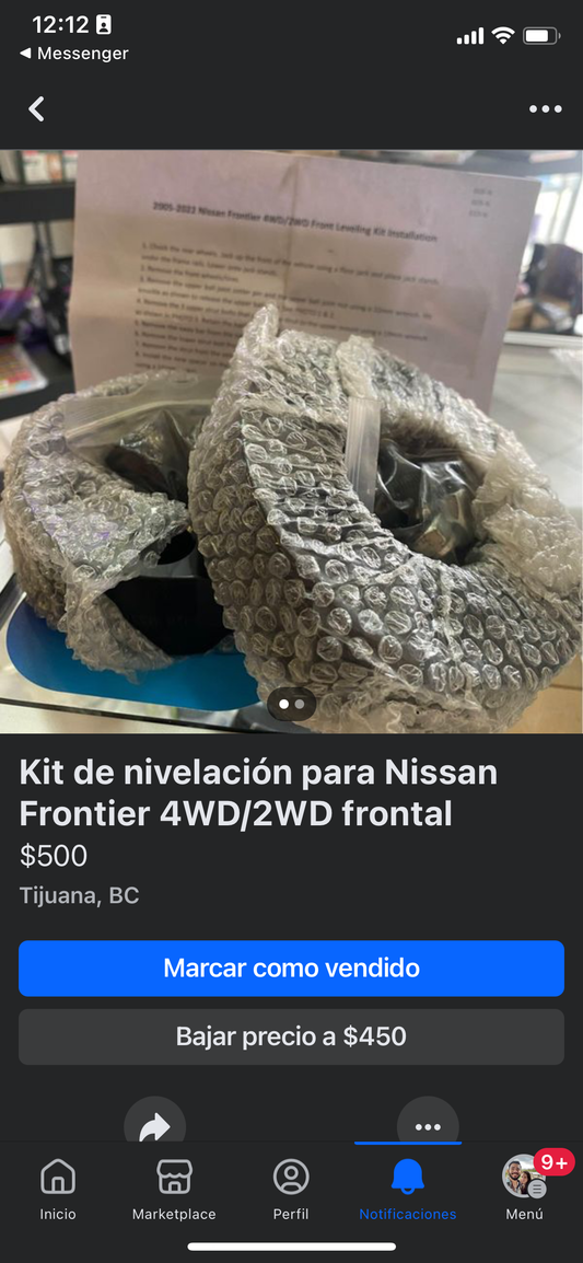 Kit de nivelación Nissan Frontier