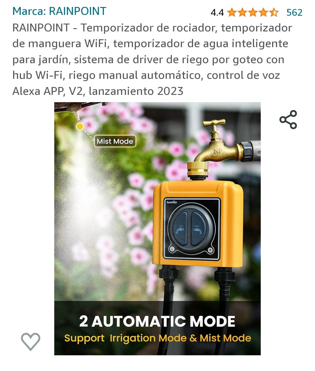 Temporizador de riego inteligente